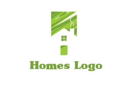 house in a rectangle logo