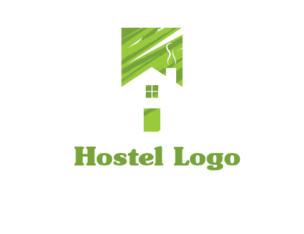 house in a rectangle logo