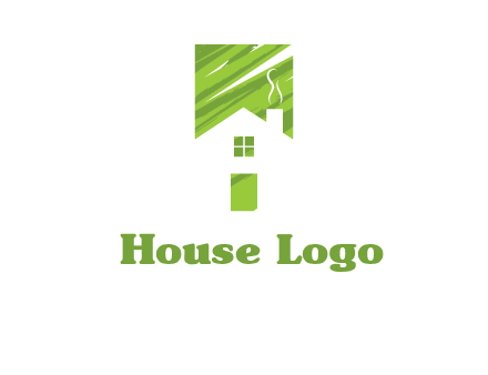 house in a rectangle logo