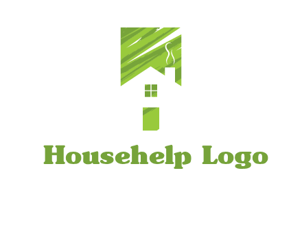 house in a rectangle logo