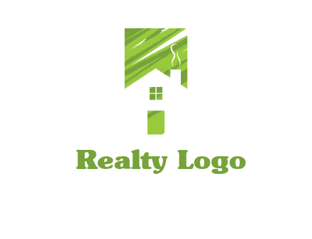 house in a rectangle logo