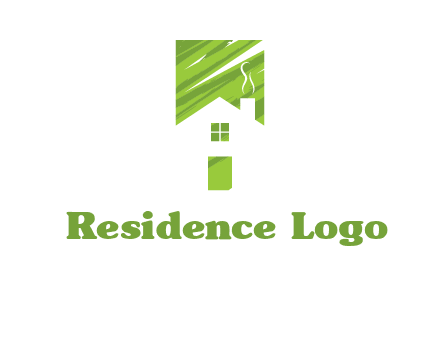 house in a rectangle logo