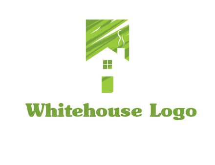 house in a rectangle logo