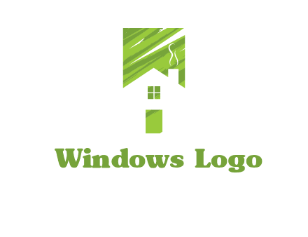 house in a rectangle logo