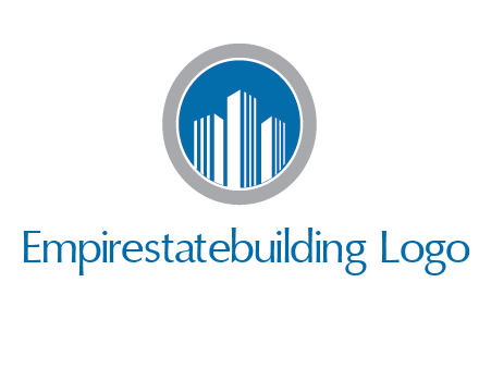 building in circle real estate logo