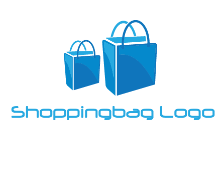 3D shopping bag logo