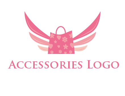 shopping bag with wings logo