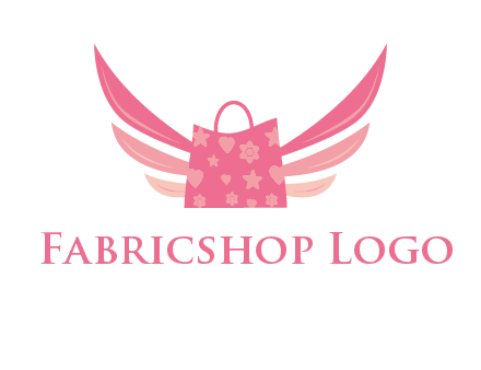 shopping bag with wings logo