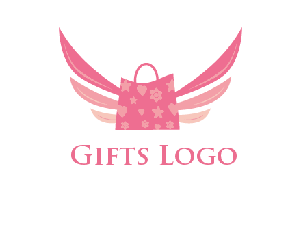 shopping bag with wings logo