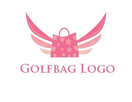 shopping bag with wings logo