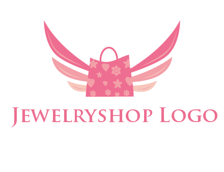 shopping bag with wings logo