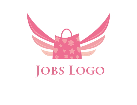 shopping bag with wings logo