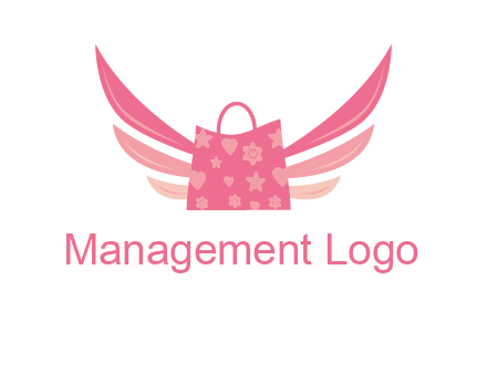 shopping bag with wings logo