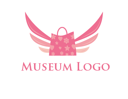 shopping bag with wings logo