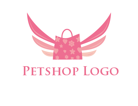 shopping bag with wings logo