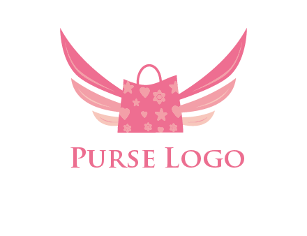 shopping bag with wings logo