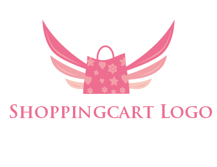 shopping bag with wings logo