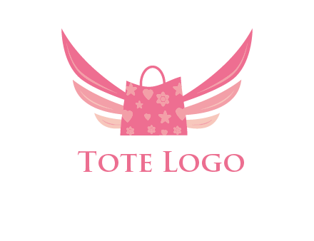 shopping bag with wings logo