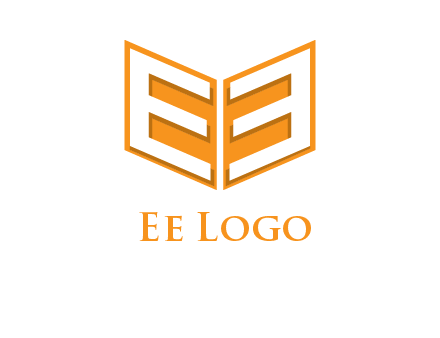 letter E in open book