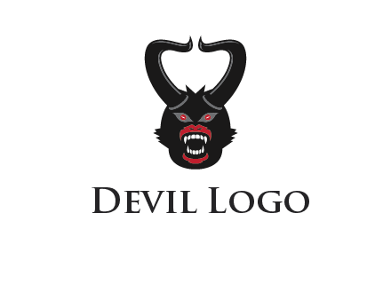 evil face with horns logo