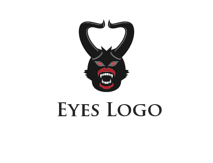 evil face with horns logo