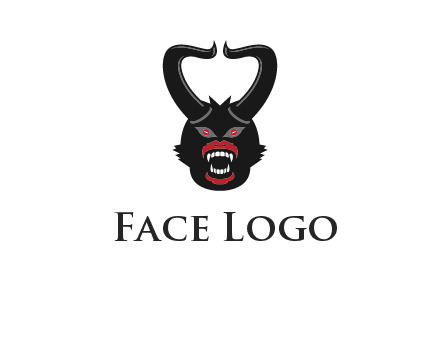 evil face with horns logo