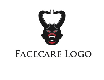 evil face with horns logo