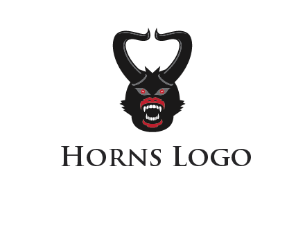 evil face with horns logo