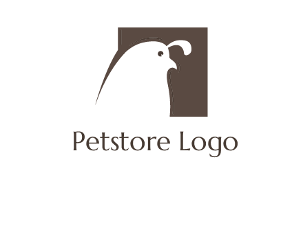 dove bird in negative space logo