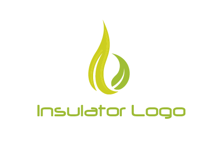 abstract leaves agricultural logo