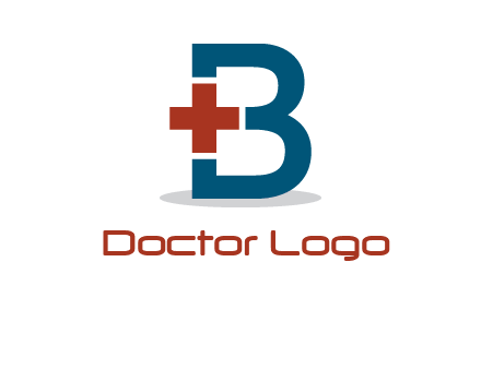 Medical cross in letter B