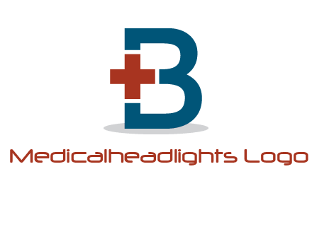 Medical cross in letter B