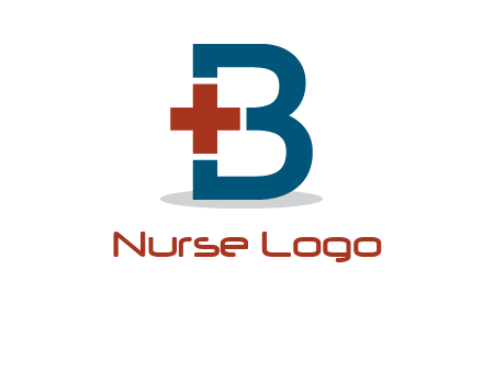 Medical cross in letter B