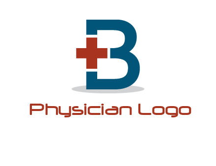 Medical cross in letter B