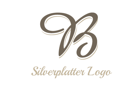 cursive letter B logo