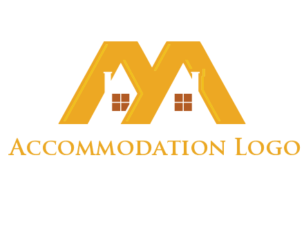 house icon in M letter Logo