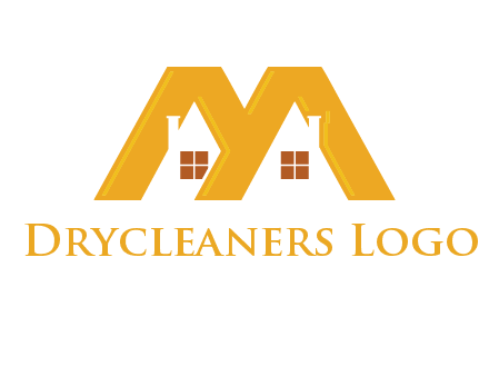 house icon in M letter Logo