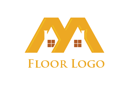 house icon in M letter Logo