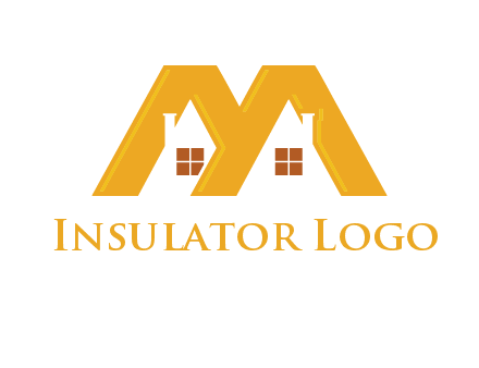 house icon in M letter Logo