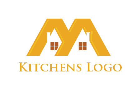 house icon in M letter Logo