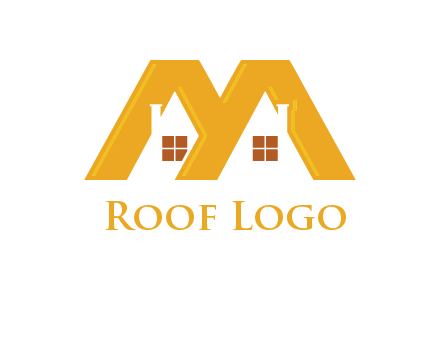 house icon in M letter Logo