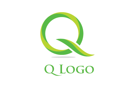 letter Q looking like leaf