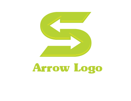 two arrow in Letter S logo