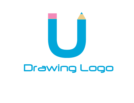 letter U with pencil