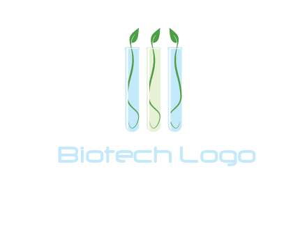 leaves in test tubes research logo