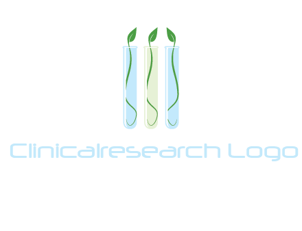 leaves in test tubes research logo