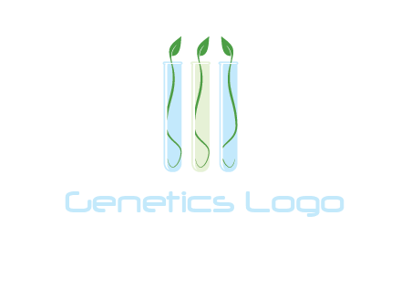 leaves in test tubes research logo