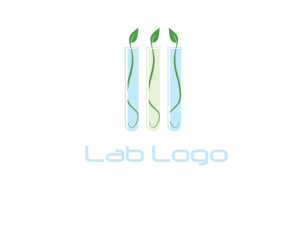 leaves in test tubes research logo