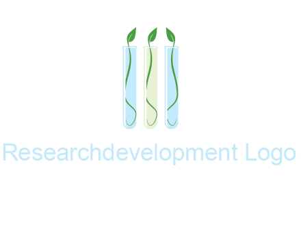 leaves in test tubes research logo