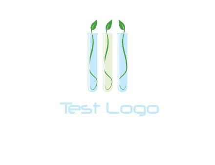 leaves in test tubes research logo